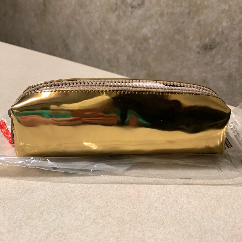 Crewcuts (J Crew) Gold and Navy Pouch